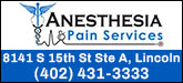 Anesthesia & Pain Services LLC. Sponsorship Banner